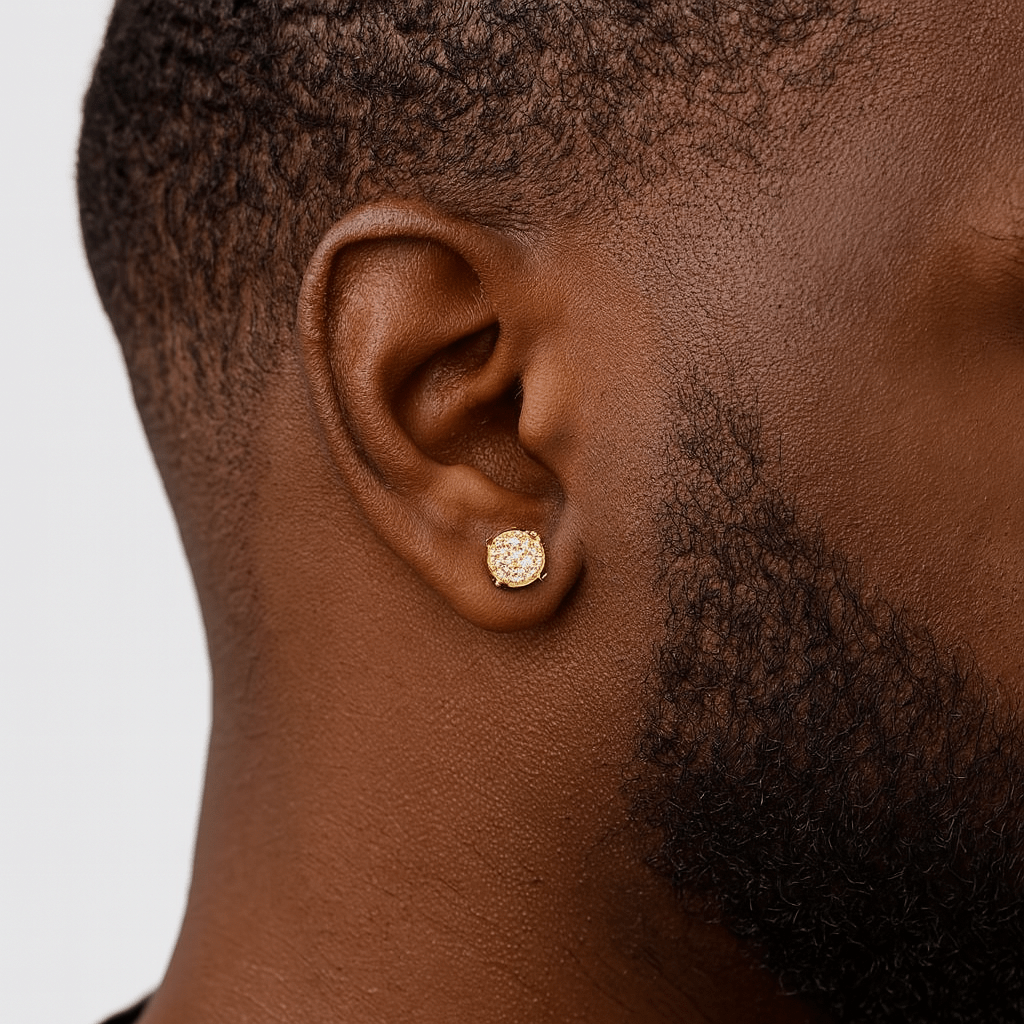 FRGD Iced Out Round Earrings