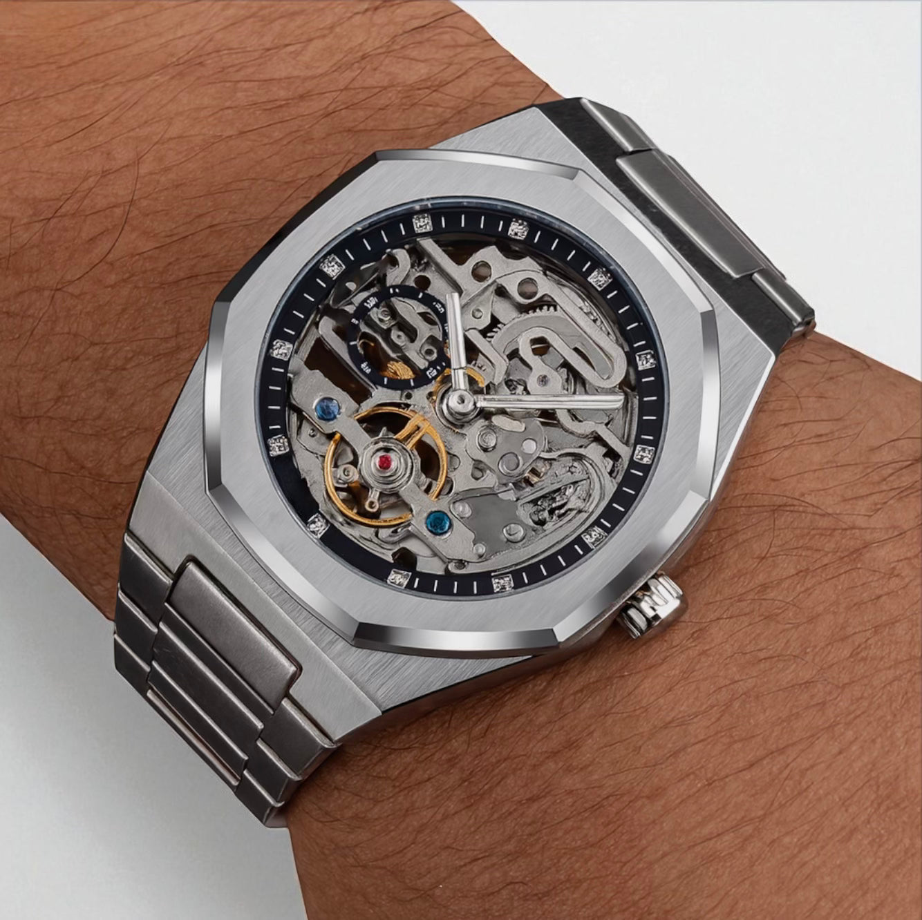 FRGD Steel Skeleton Watch
