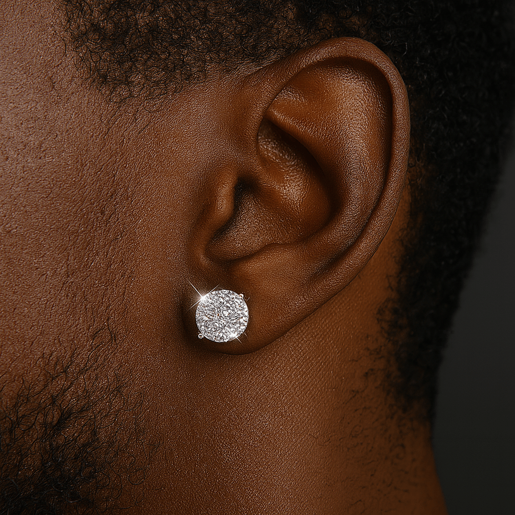 FRGD Iced Out Round Earrings