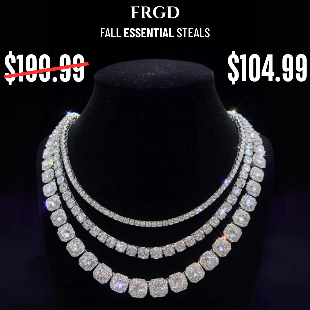 FRGD Clustered Square Tennis Chain