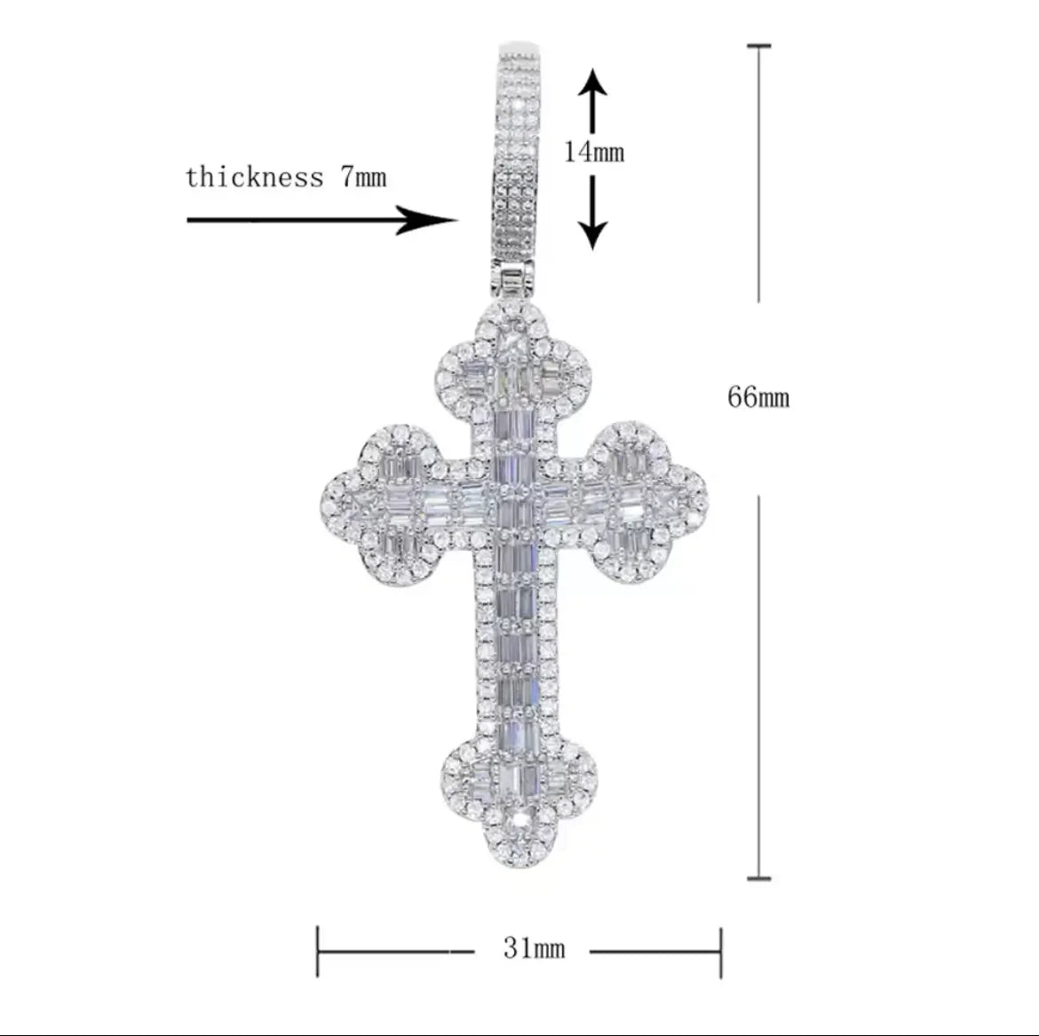 FRGD Iced out Cross Pendant