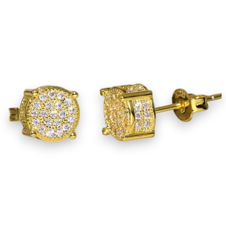 FRGD Iced Out Round Earrings