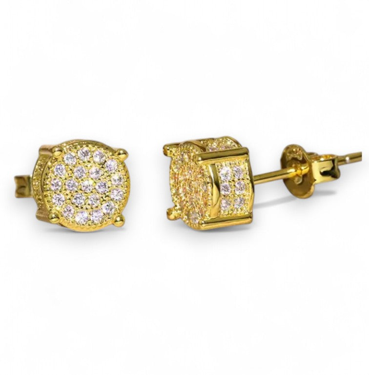 FRGD Iced Out Round Earrings