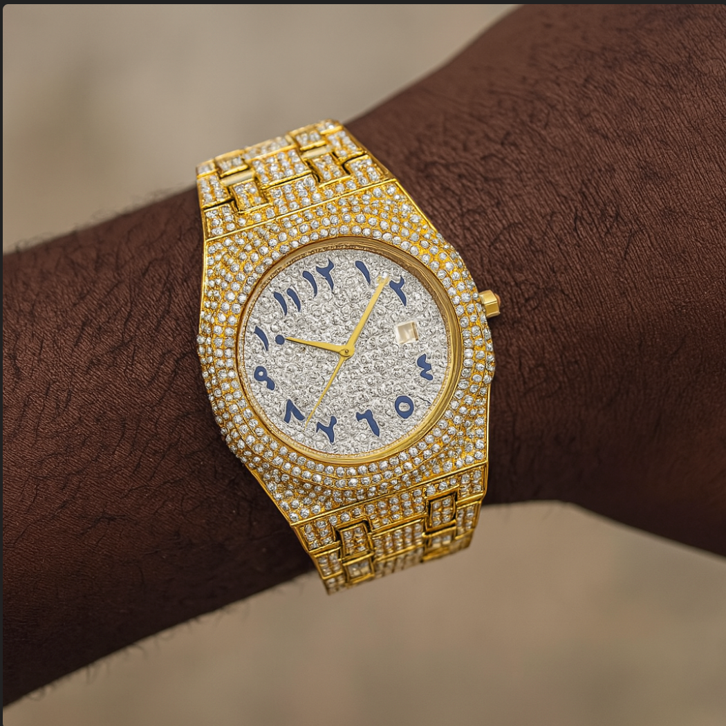 FRGD Iced Out Arabic Dial Watch