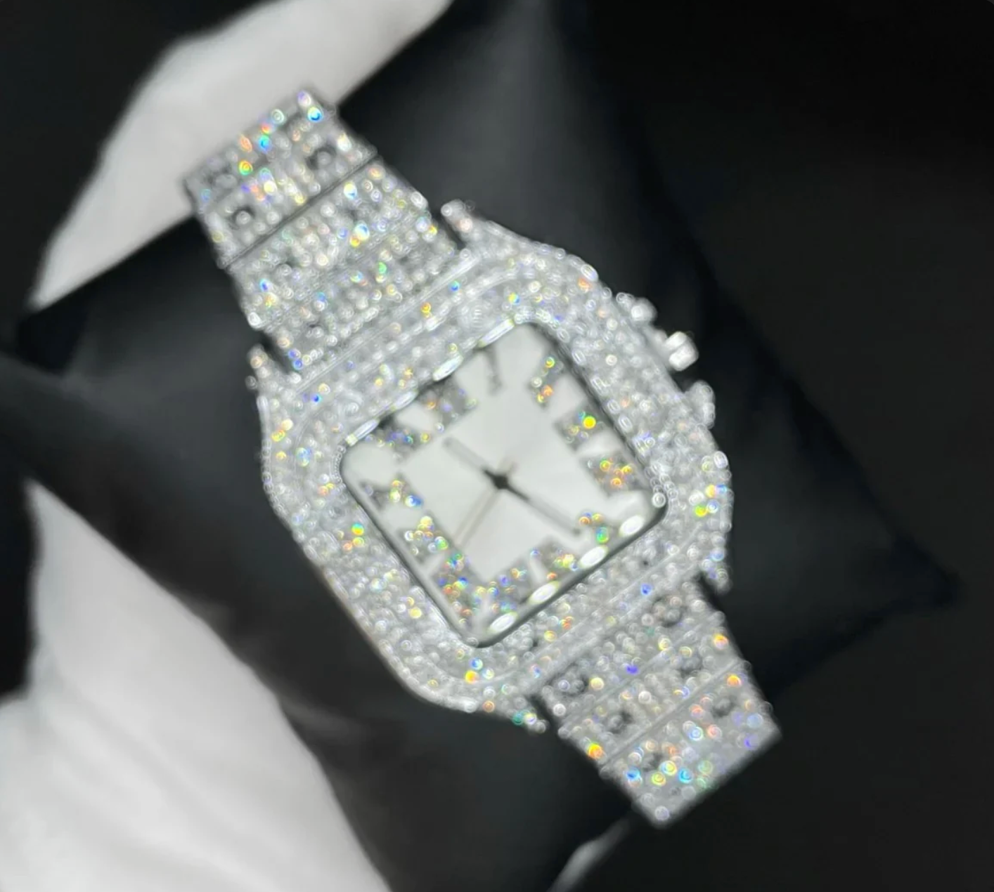 FRGD Iced Out Square White Watch