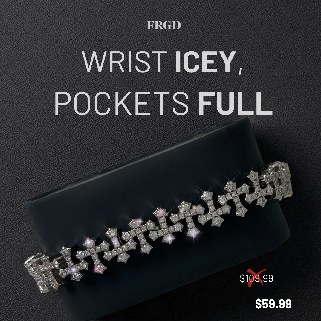 FRGD Iced out Crosses Bracelet