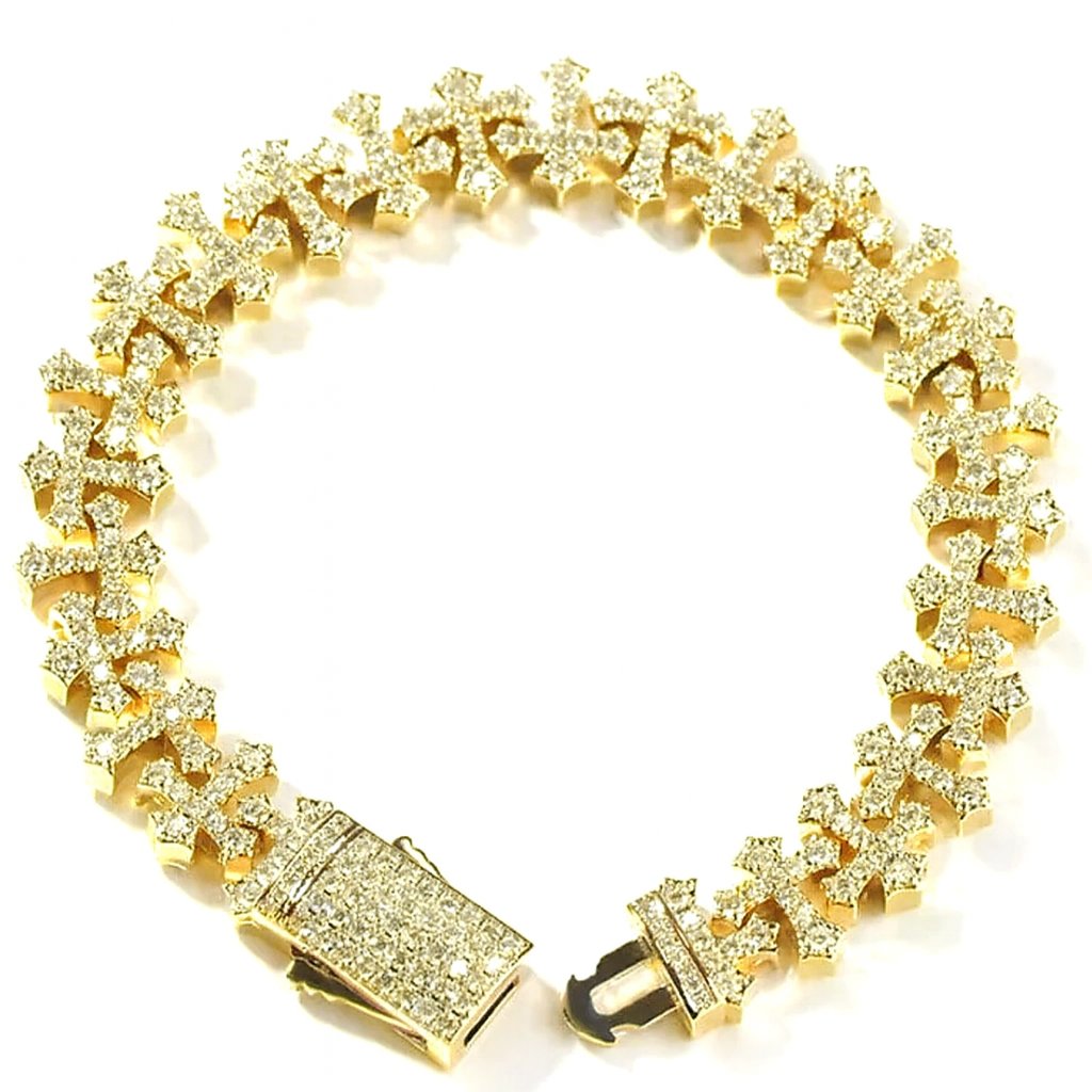 FRGD Iced out Crosses Bracelet