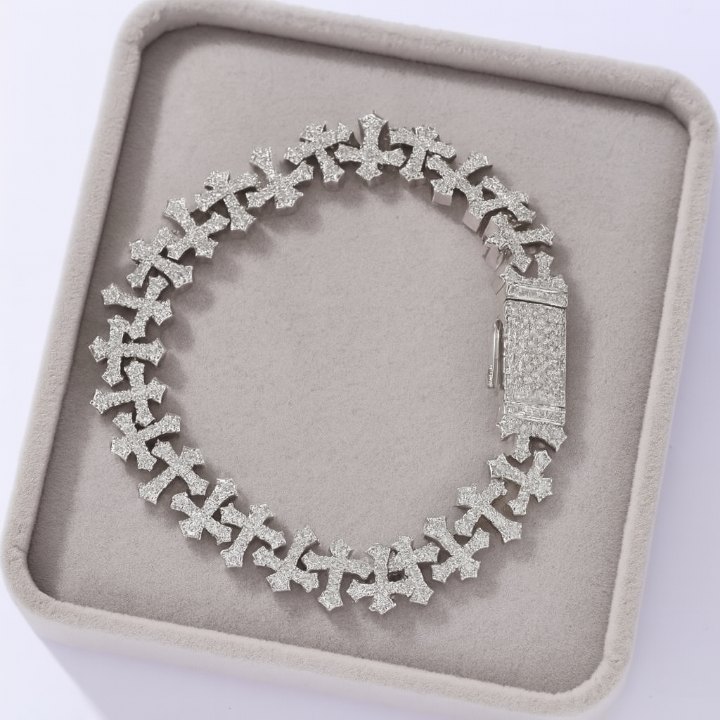 FRGD Iced out Crosses Bracelet
