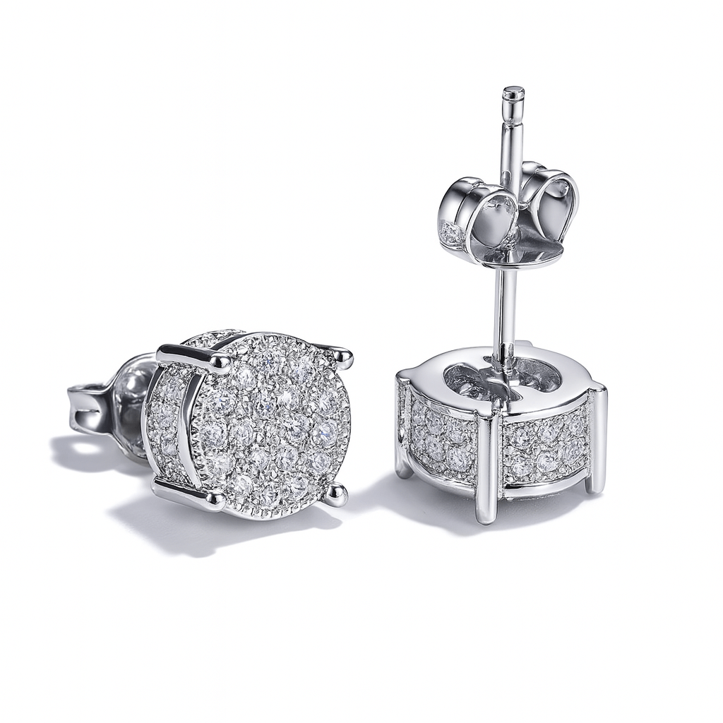 FRGD Iced Out Round Earrings