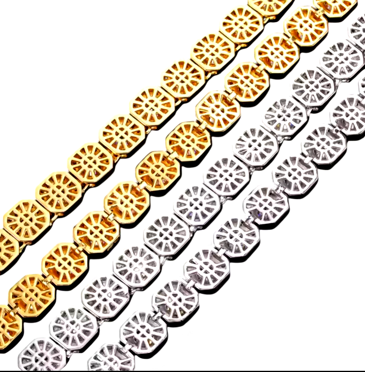 FRGD Clustered Square Tennis Chain
