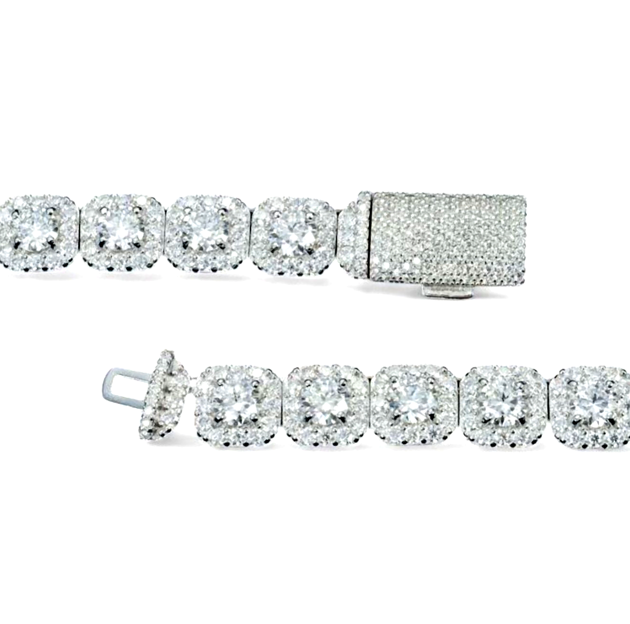 FRGD Clustered Square Tennis Chain
