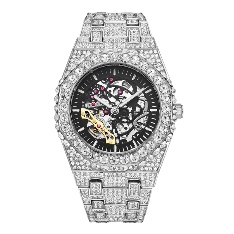 FRGD Iced Out Skeleton Watch
