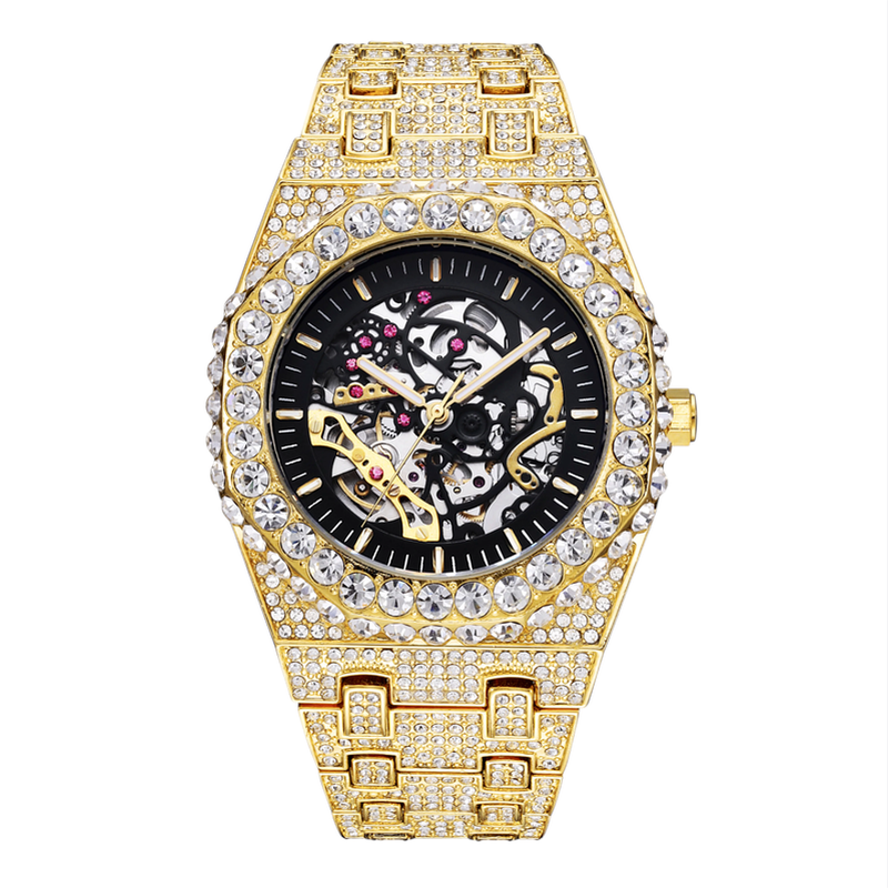 FRGD Iced Out Skeleton Watch