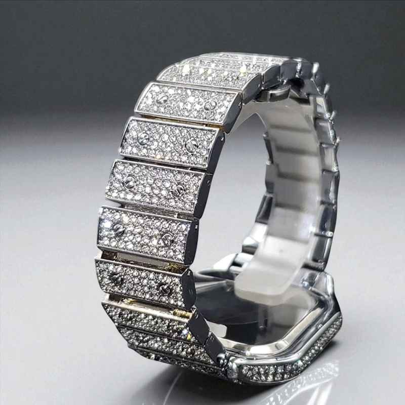 FRGD Iced Out Square White Watch