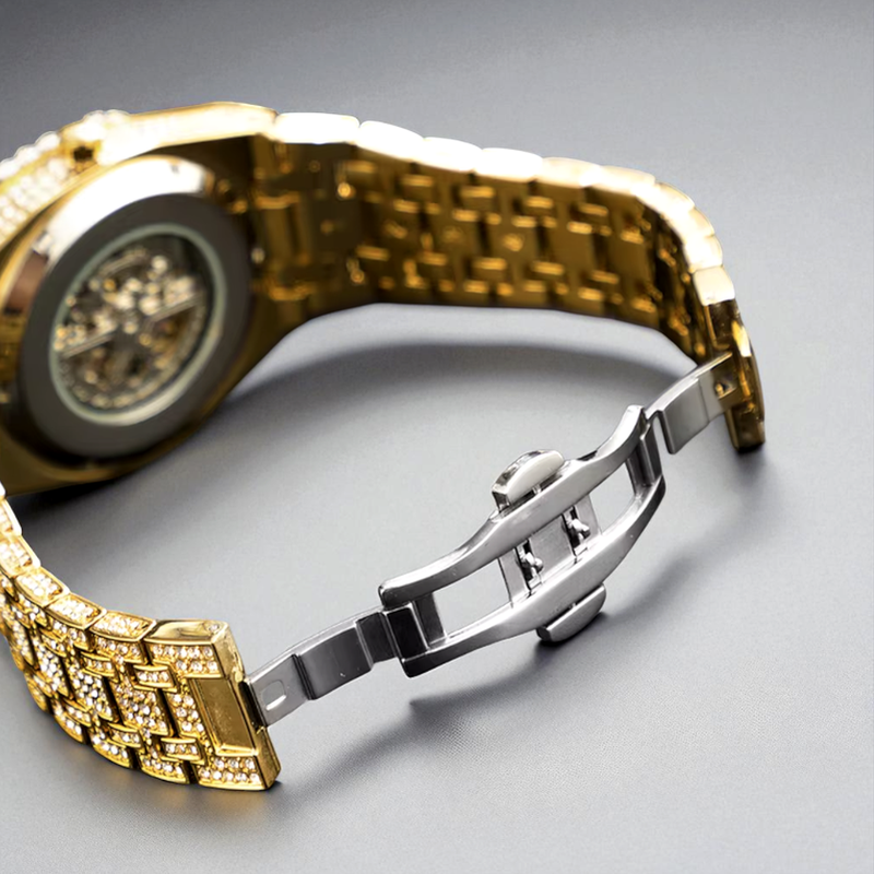 FRGD Iced Out Skeleton Watch