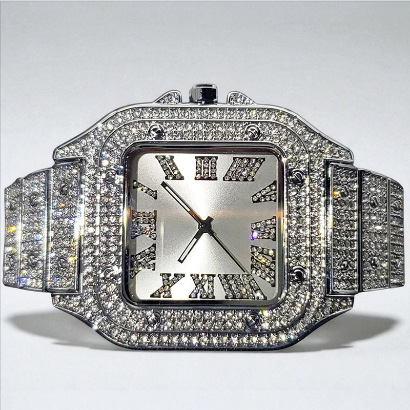 FRGD Iced Out Square White Watch
