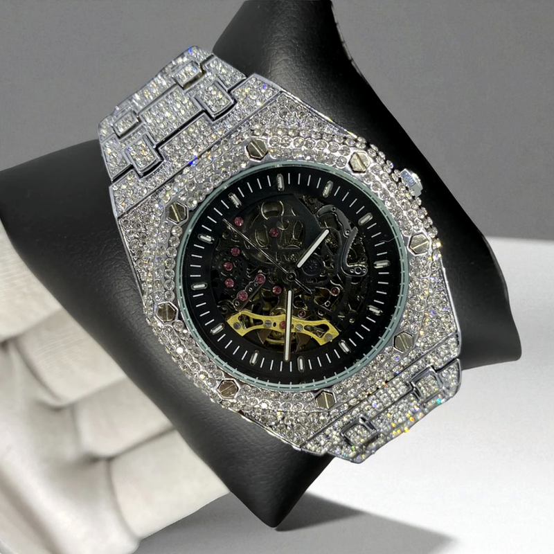 FRGD Iced Out Skeleton Watch