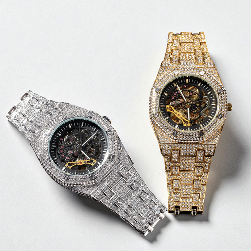 FRGD Iced Out Skeleton Watch