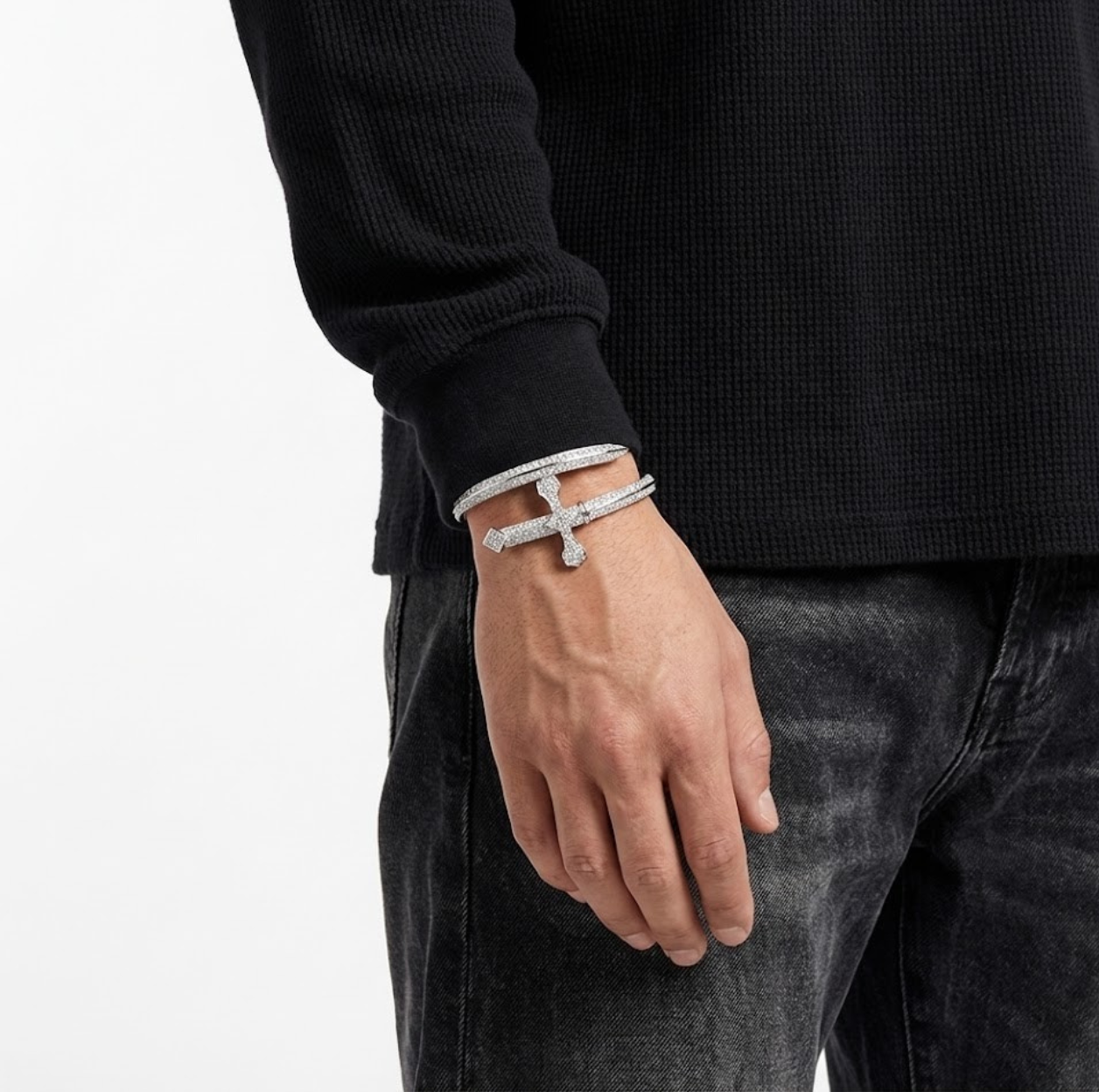 FRGD Cross Bangle Bracelet