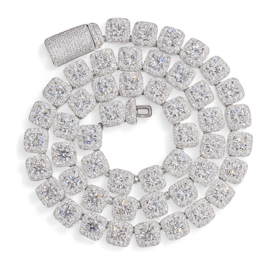 FRGD Clustered Square Tennis Chain