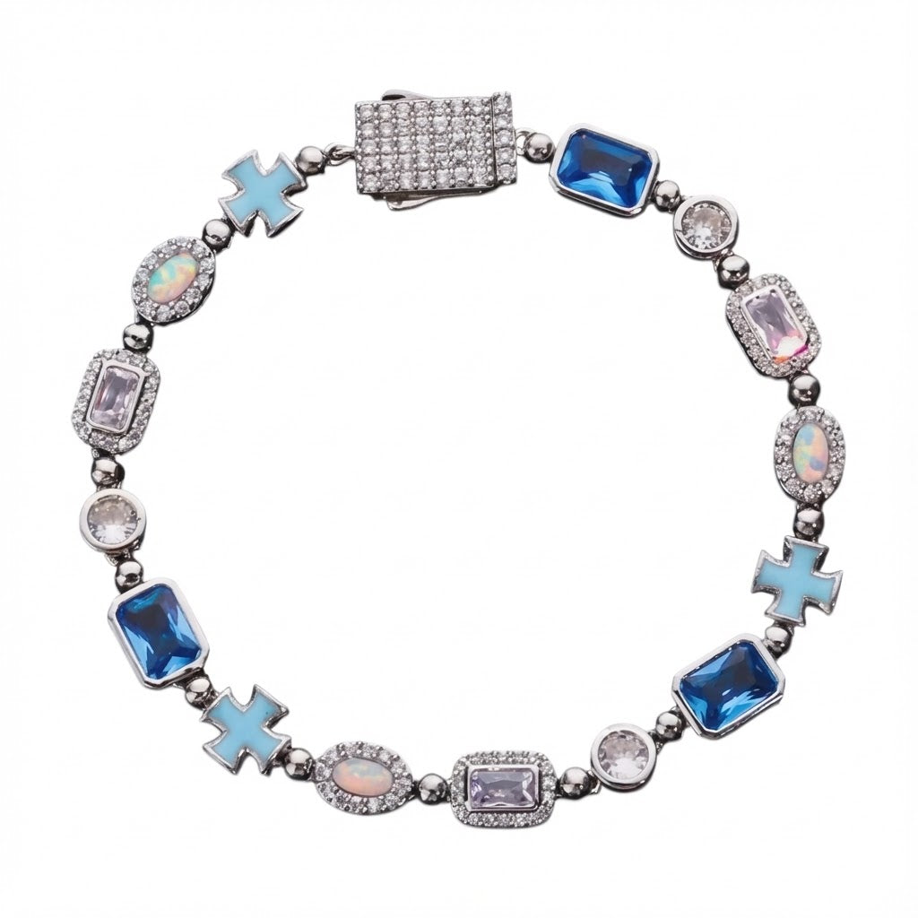 FRGD Blue Gems Iced Out Bracelet