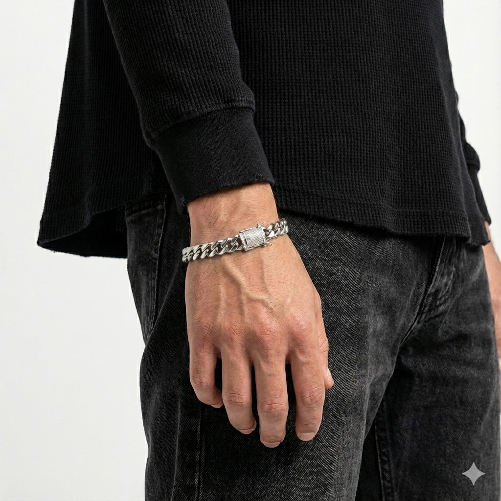 FRGD Iced Lock Cuban Bracelet